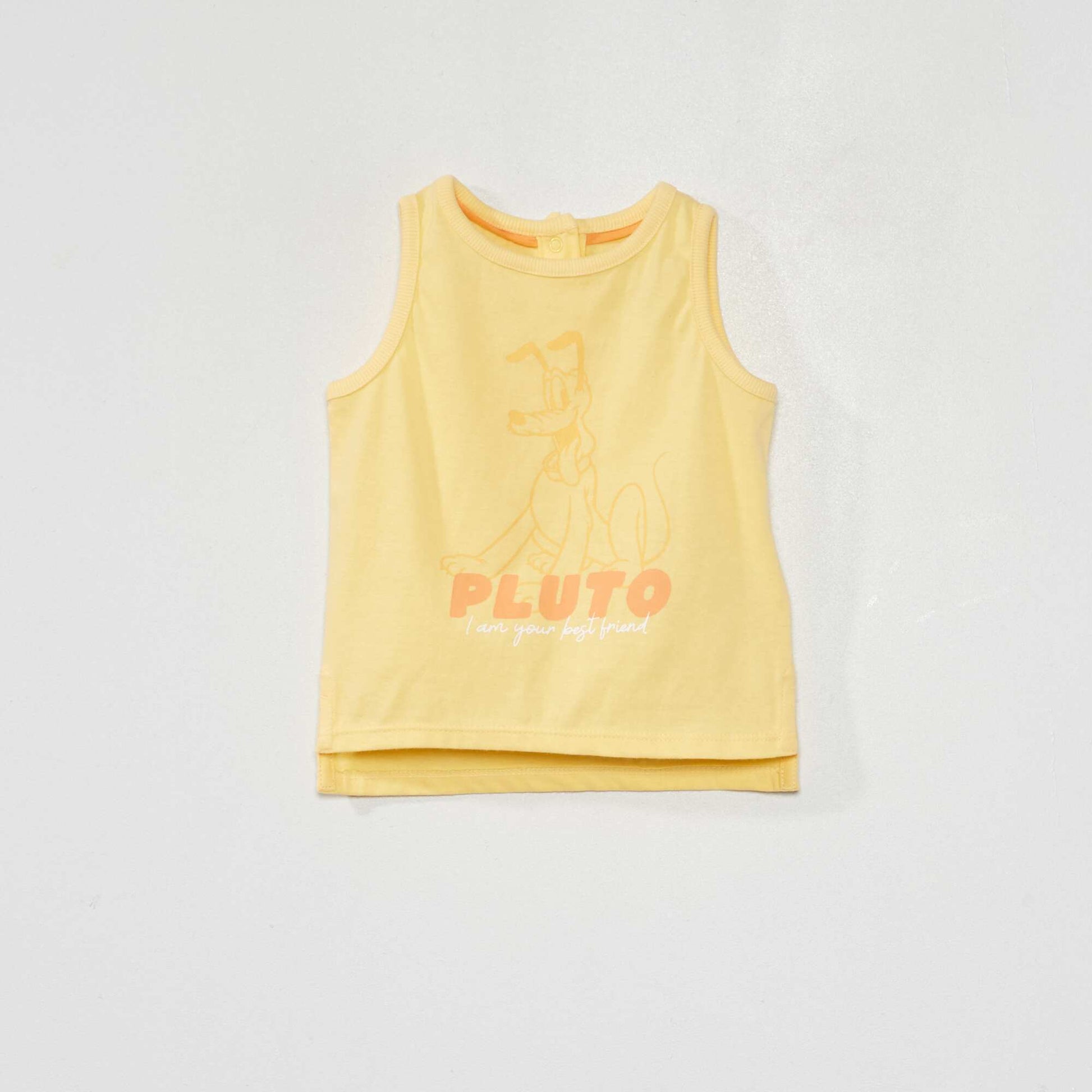 'Disney' 'Stitch' print vest top YELLOW