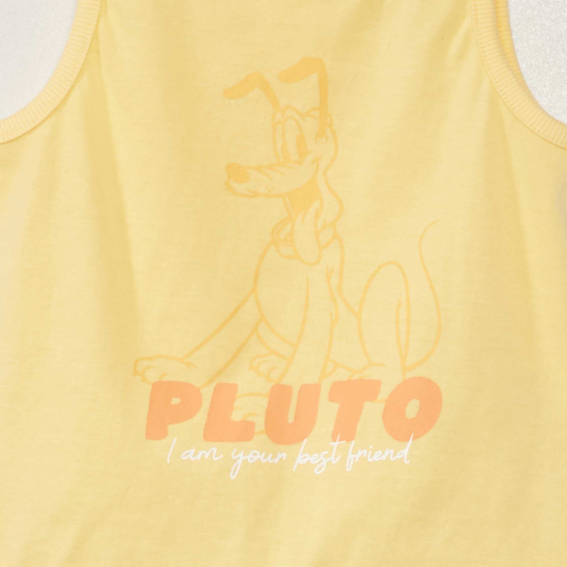 'Disney' 'Stitch' print vest top YELLOW