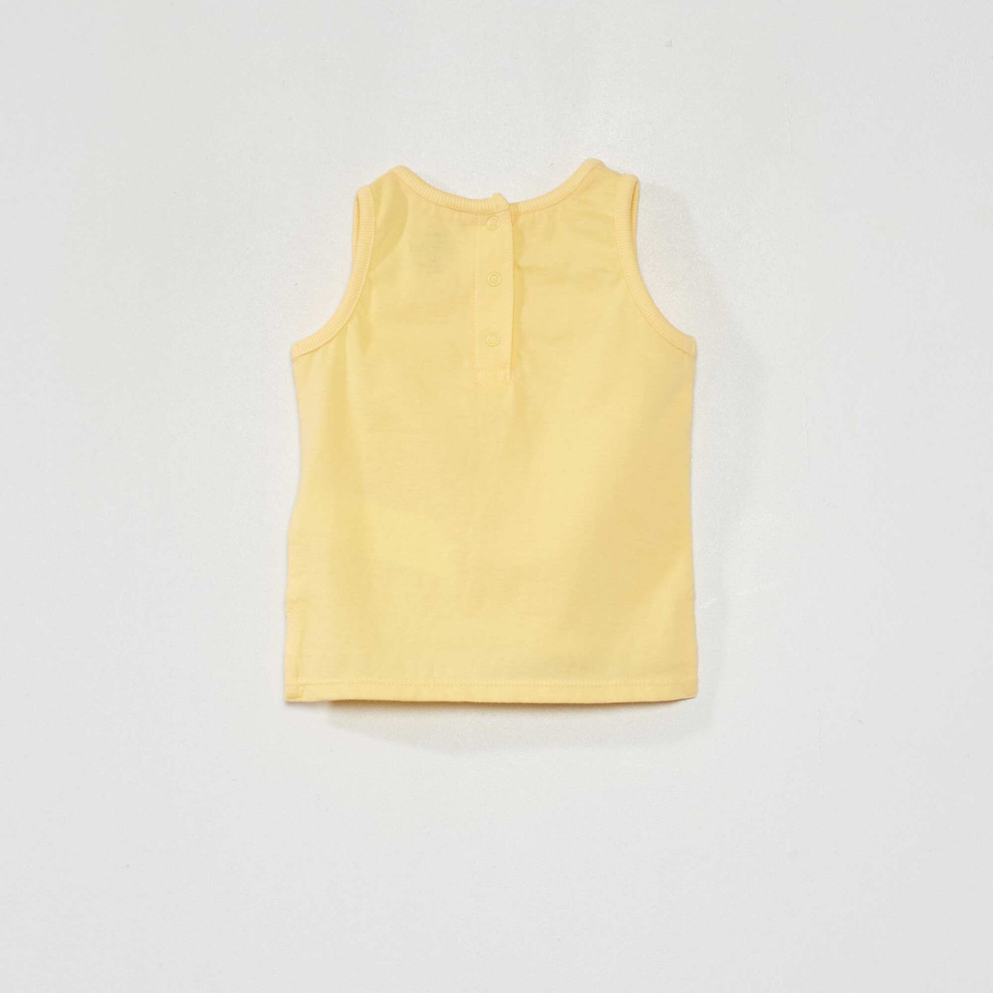 'Disney' 'Stitch' print vest top YELLOW