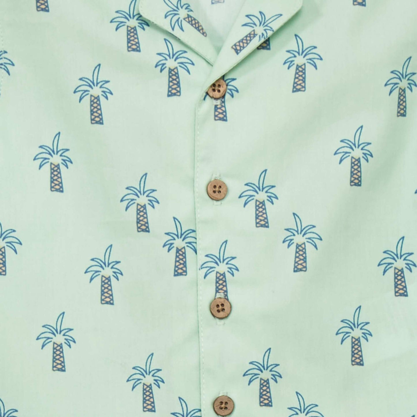 Printed poplin shirt GREEN