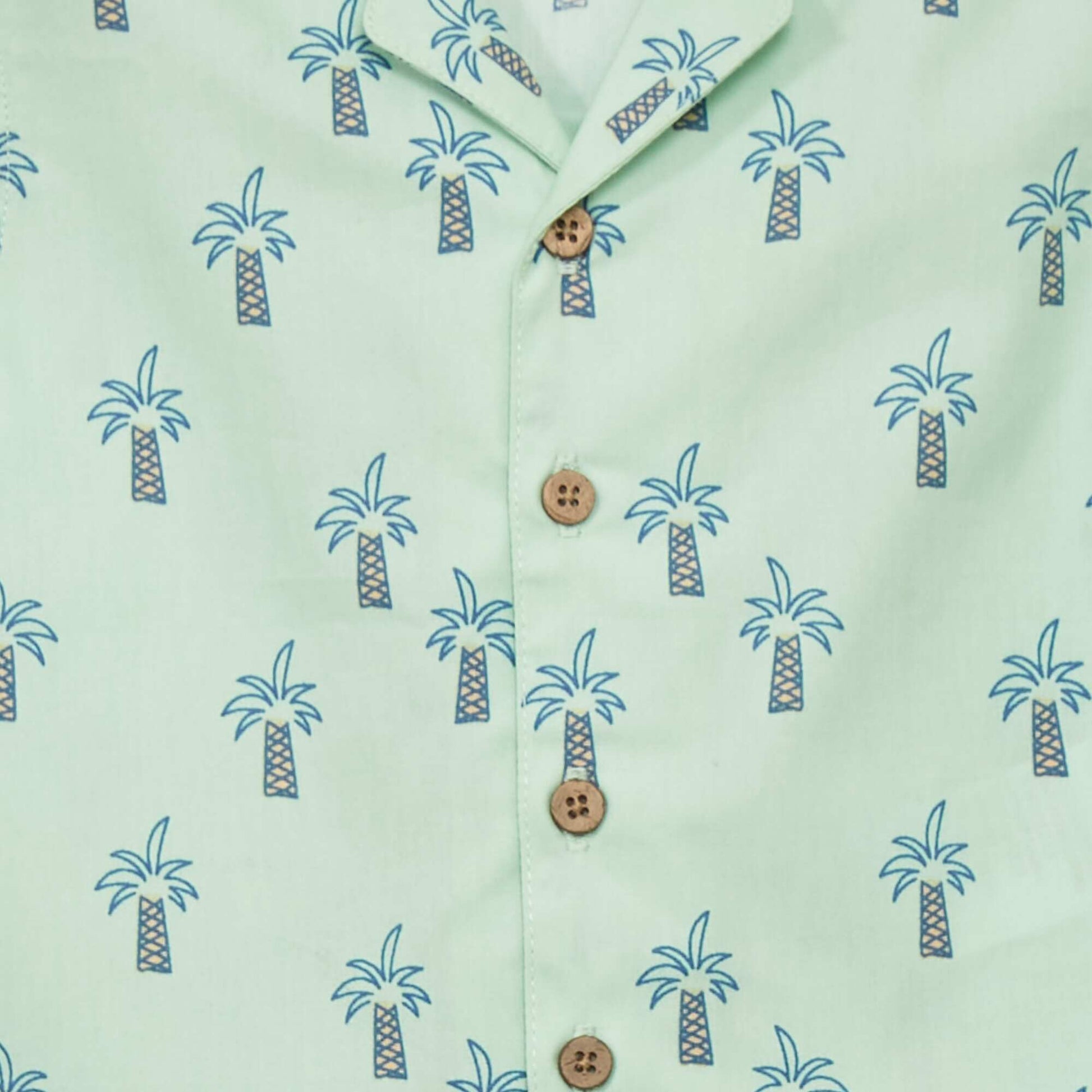 Printed poplin shirt GREEN