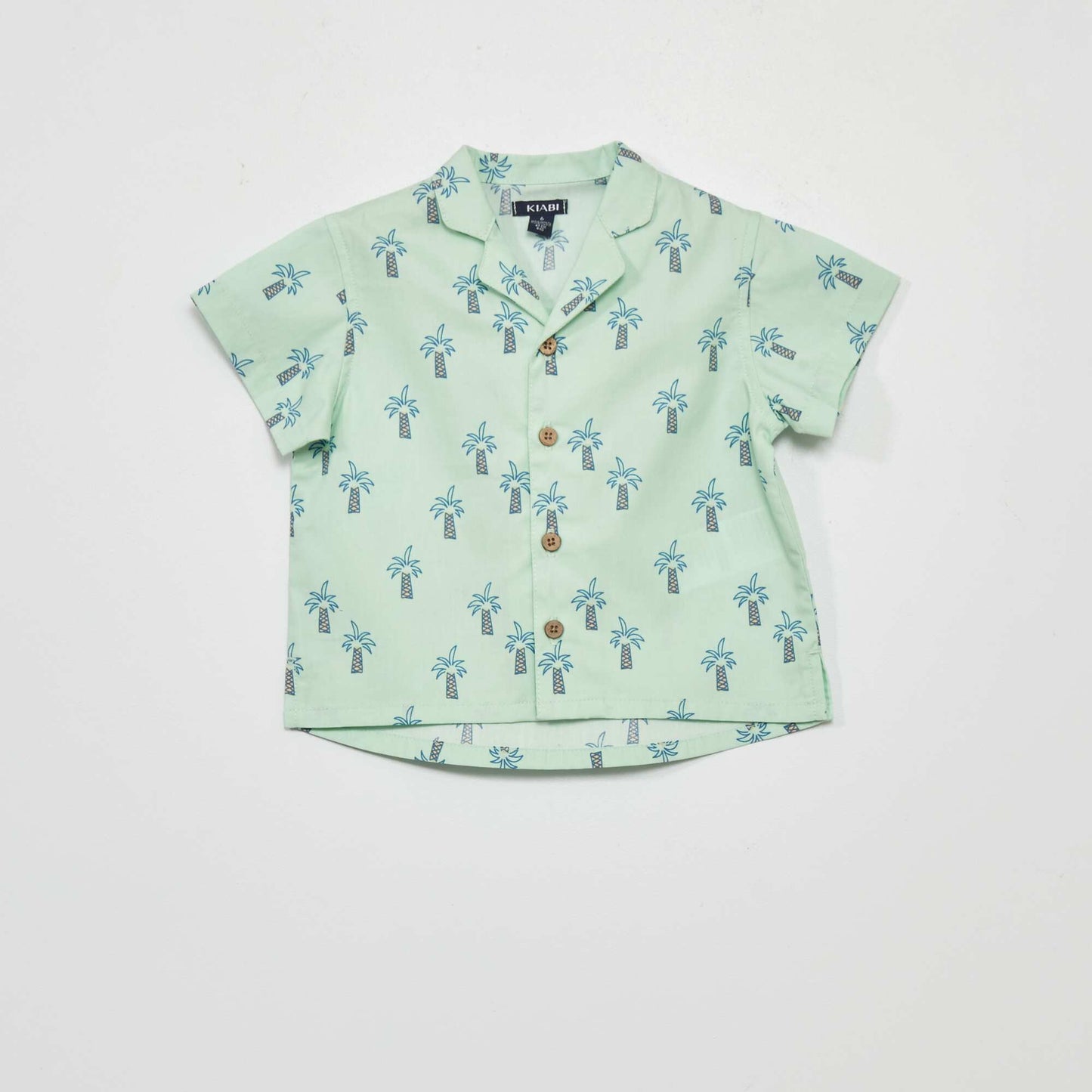 Printed poplin shirt GREEN