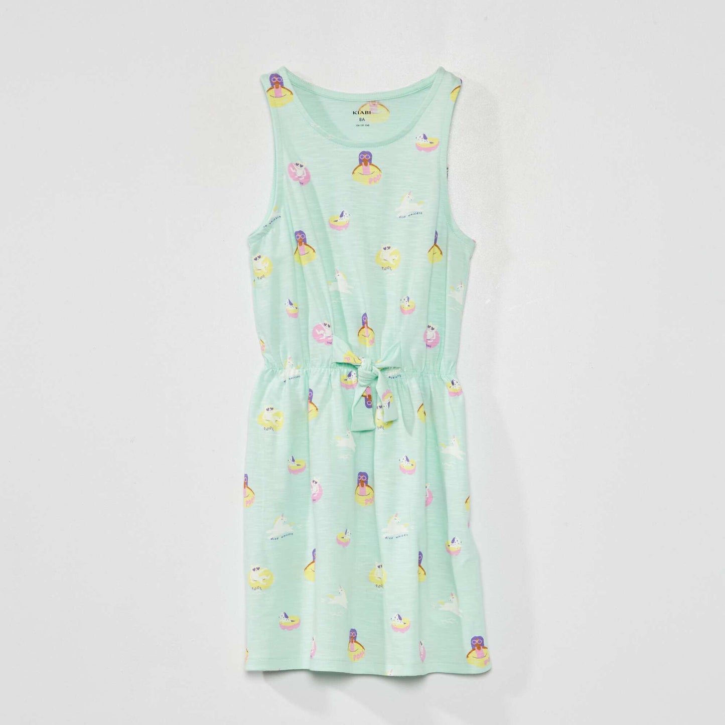 Fitted dress with stylish print GREEN