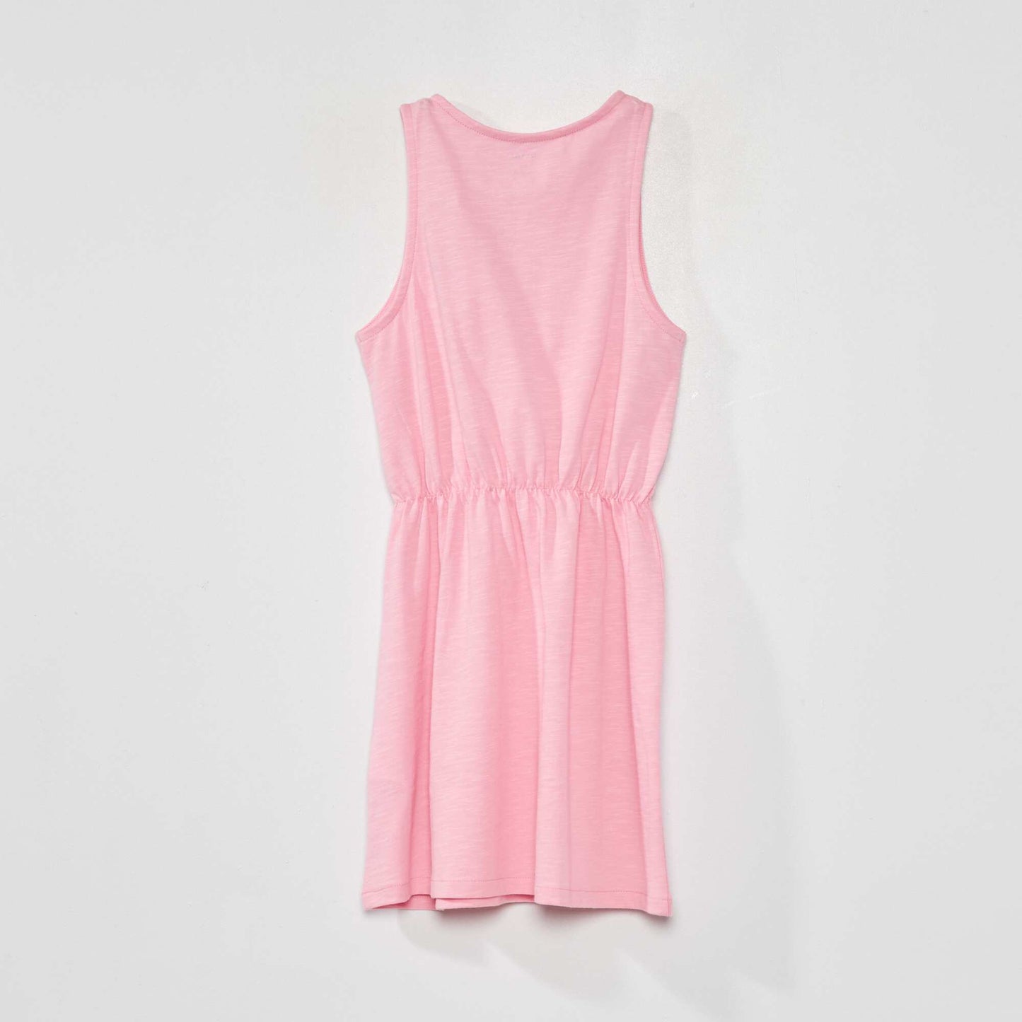 Fitted dress with stylish print PINK