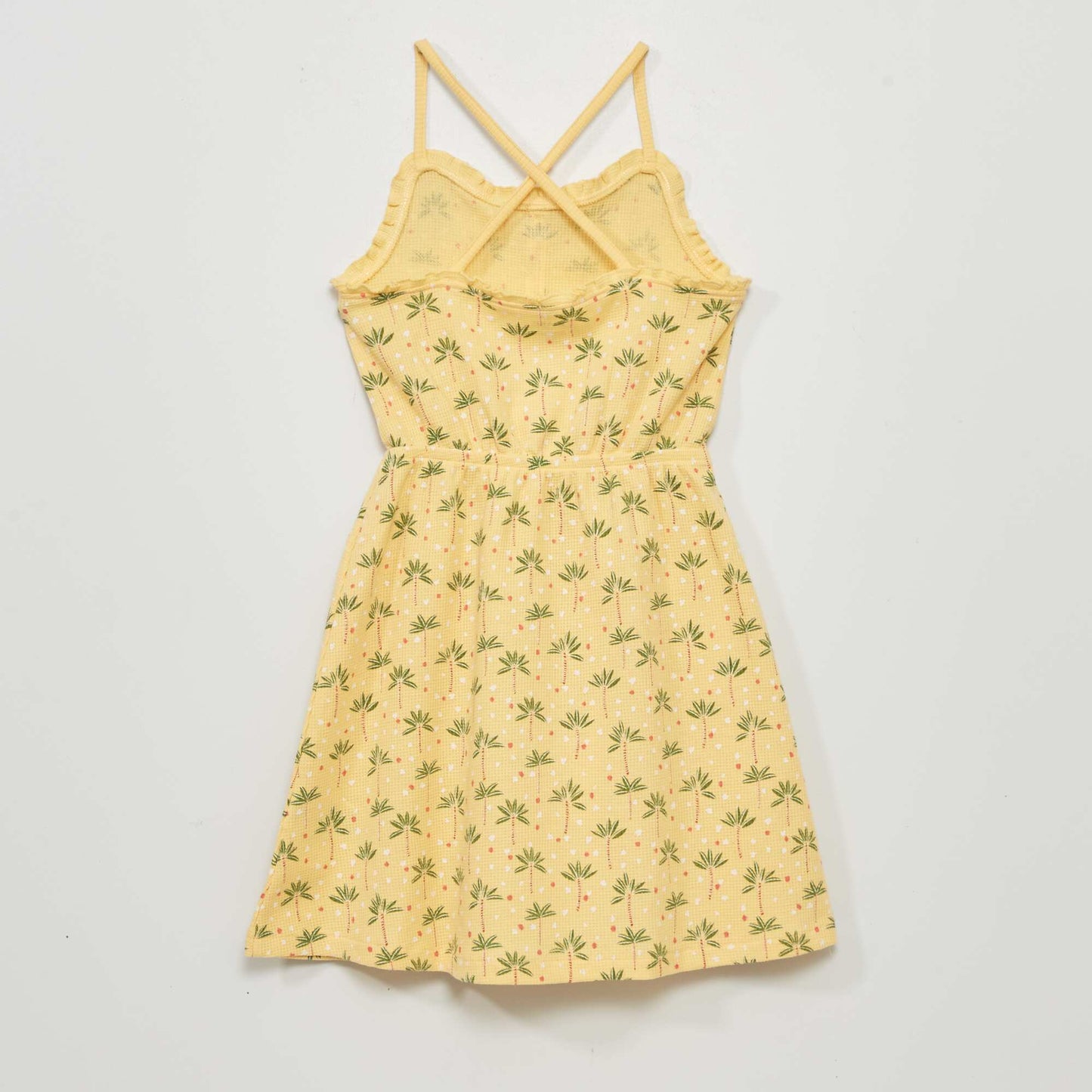 Waffle-knit dress YELLOW