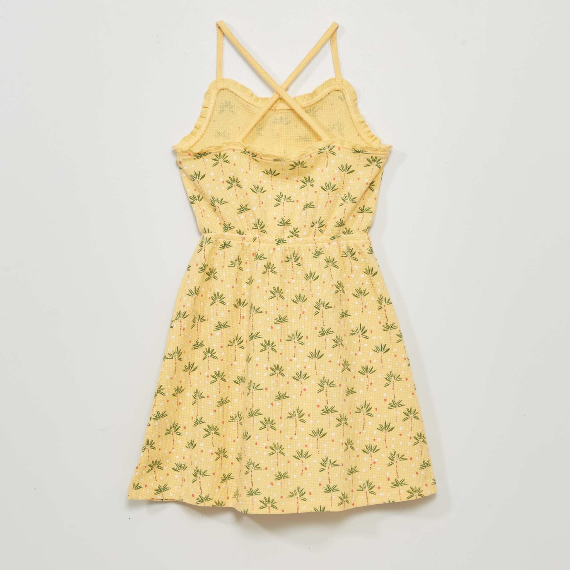 Waffle-knit dress YELLOW