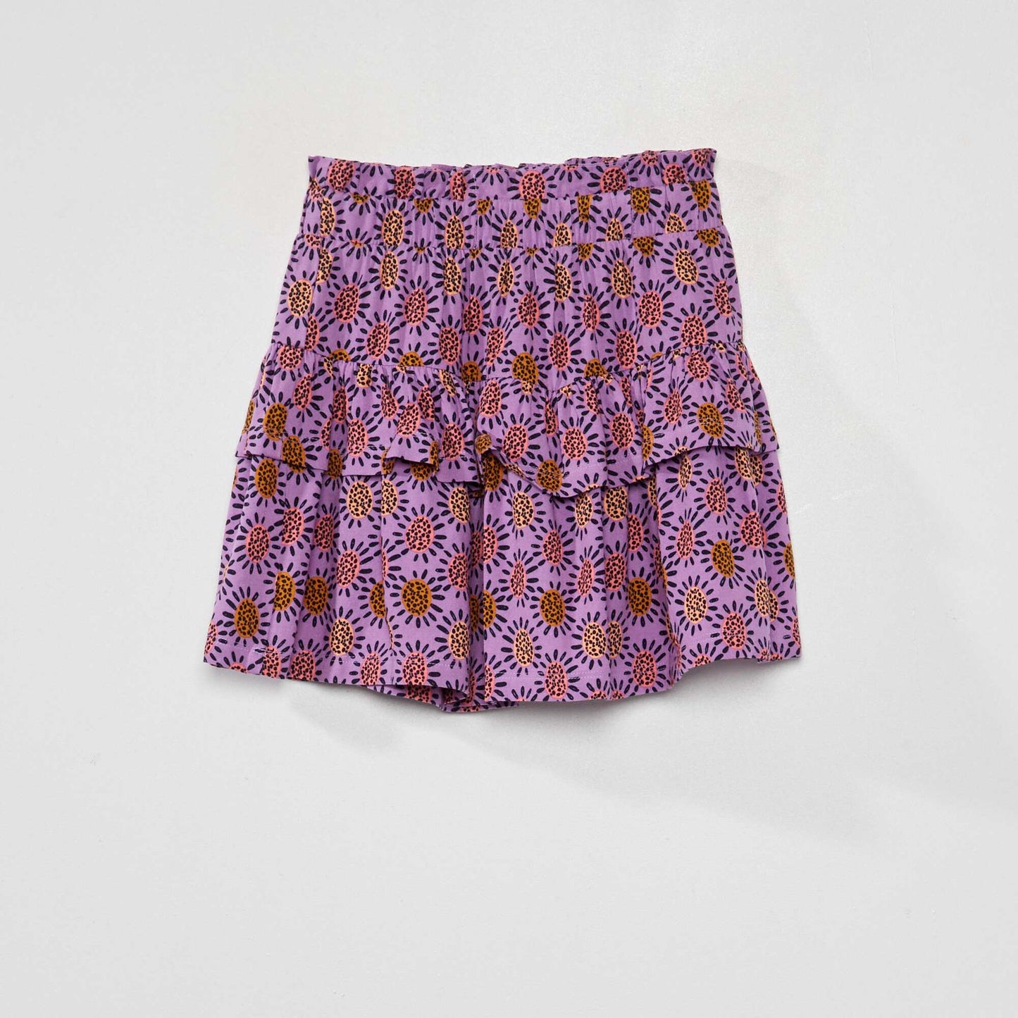 A-line skirt with ruffles PURPLE