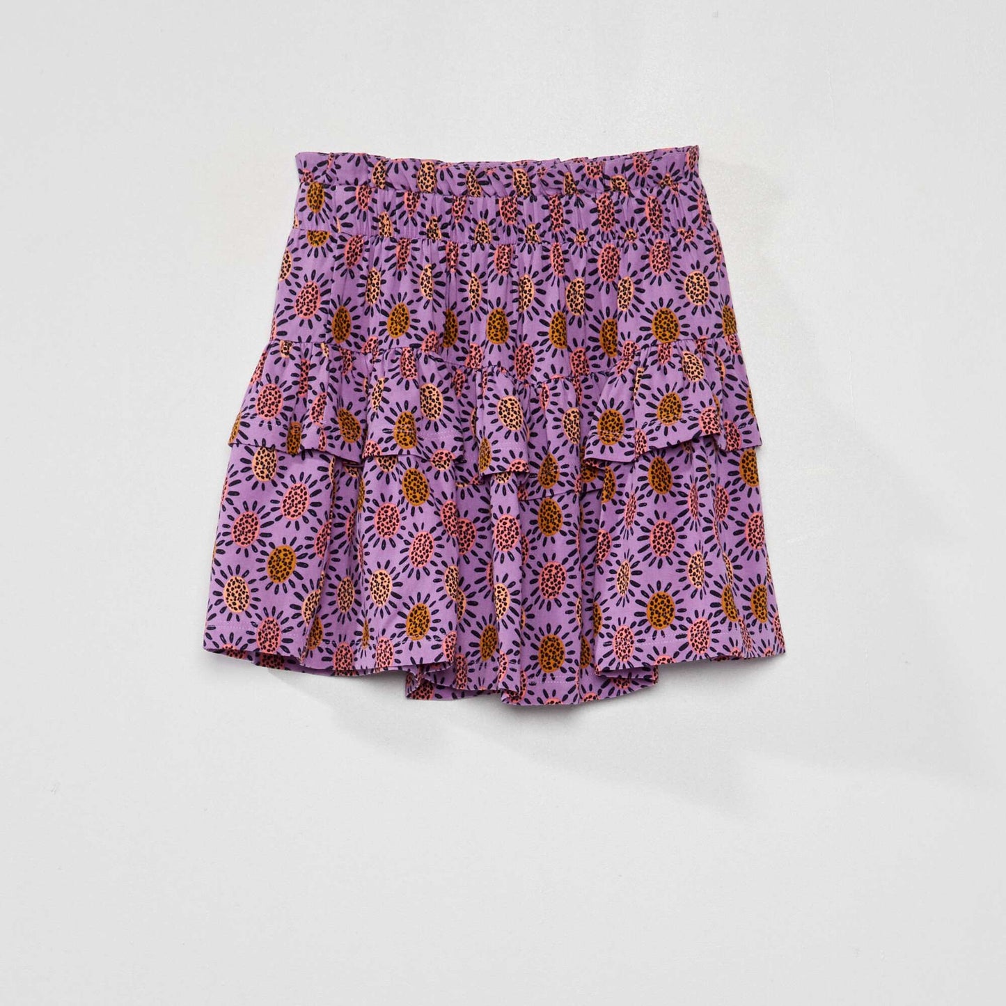 A-line skirt with ruffles PURPLE
