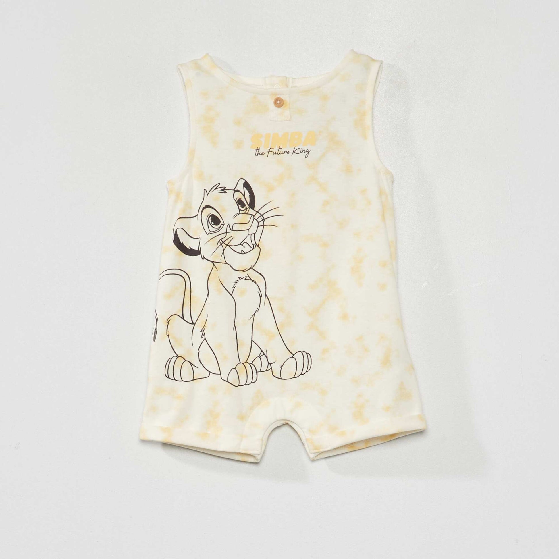 'Mickey Mouse' tie-dye romper YELLOW