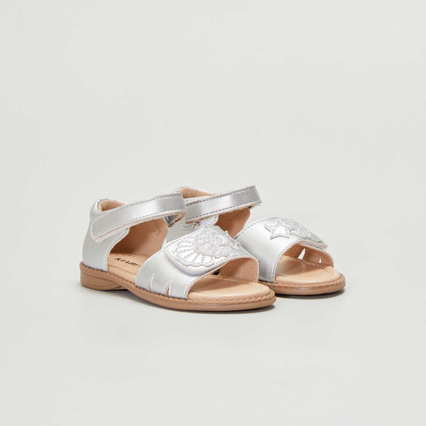 Faux leather sandals GREY