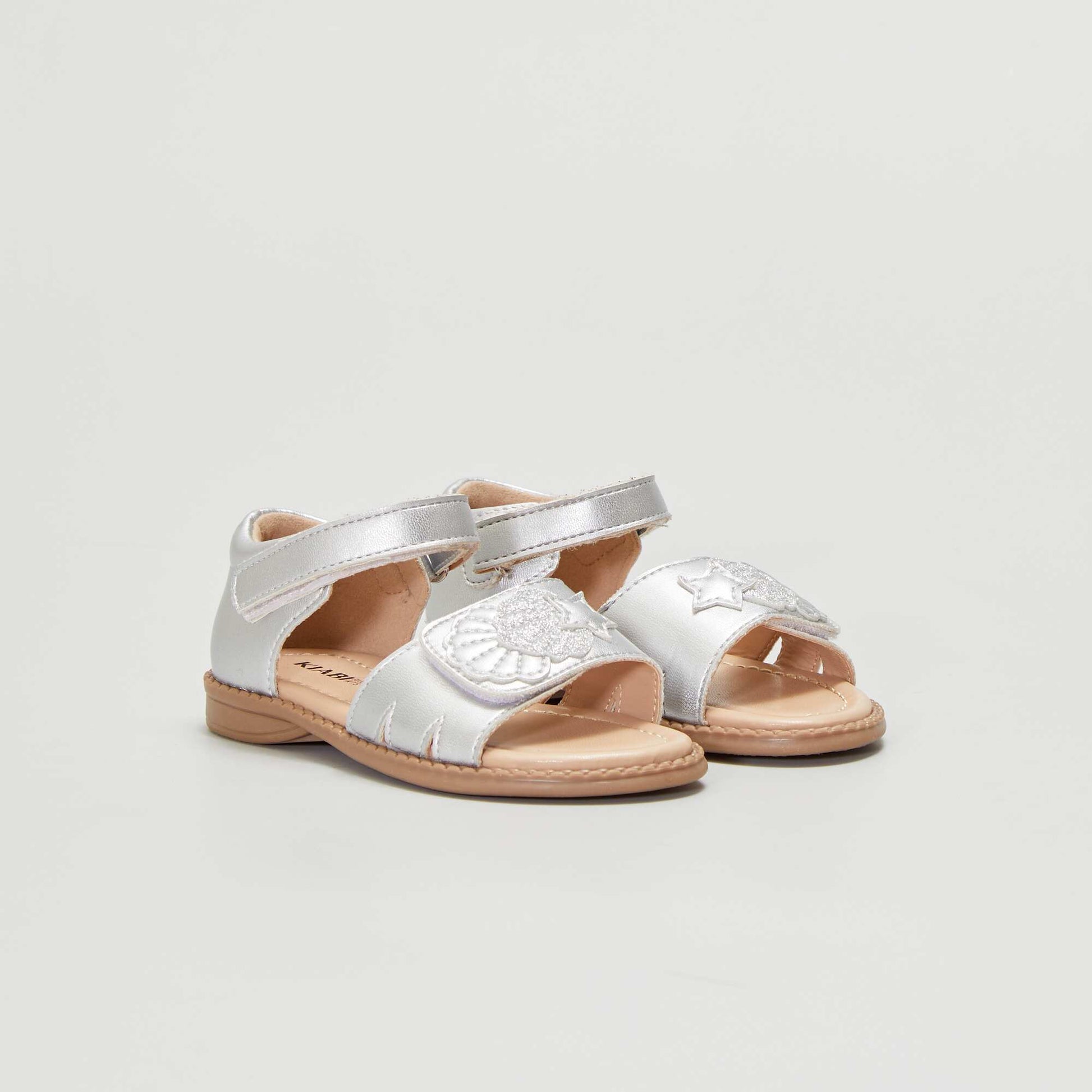 Faux leather sandals GREY