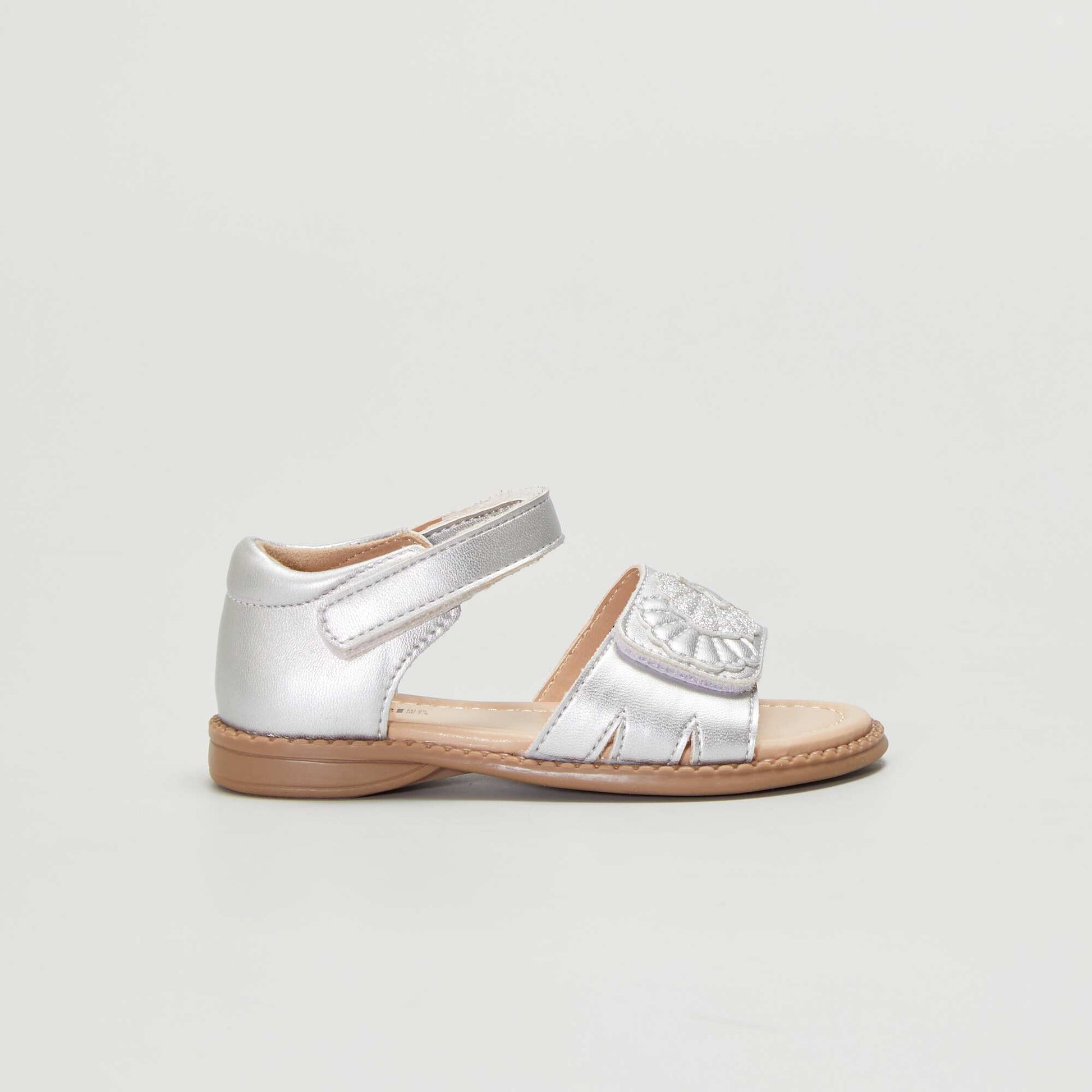Faux leather sandals GREY