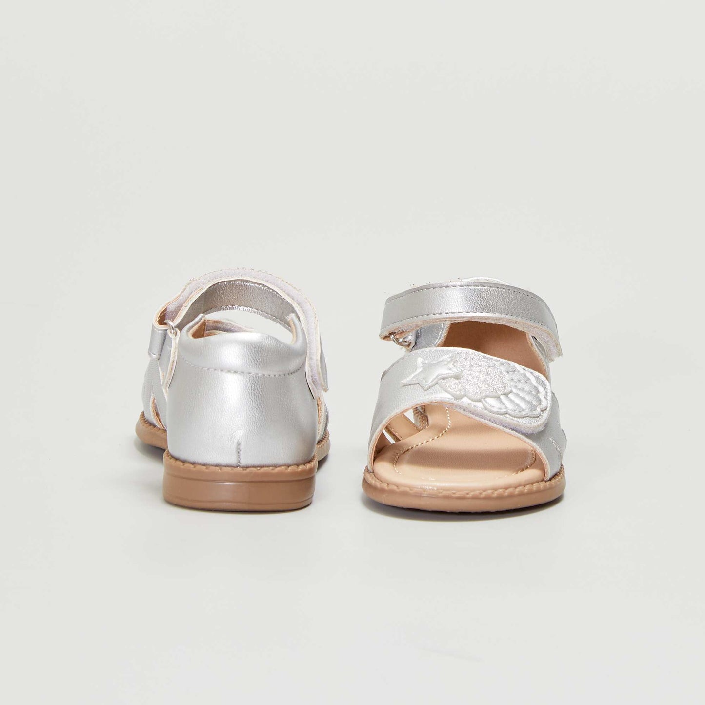 Faux leather sandals GREY