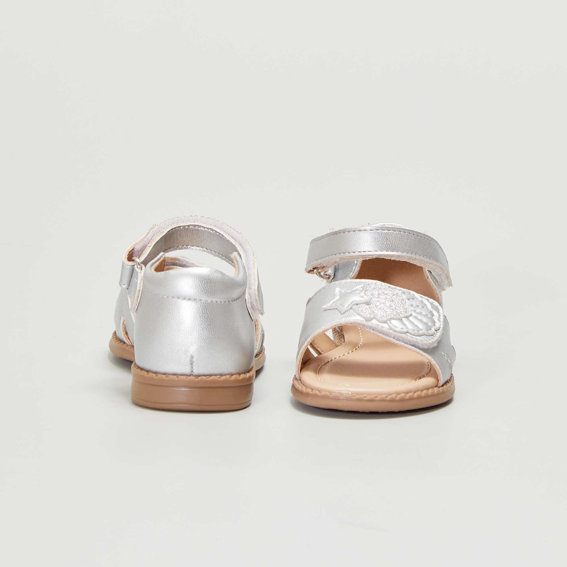 Faux leather sandals GREY
