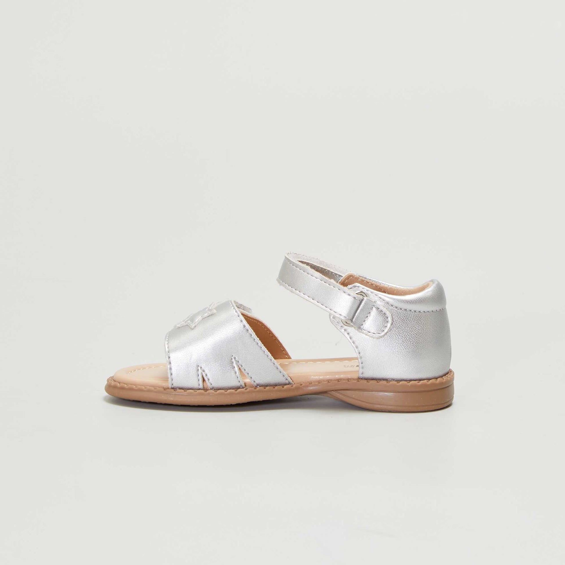 Faux leather sandals GREY