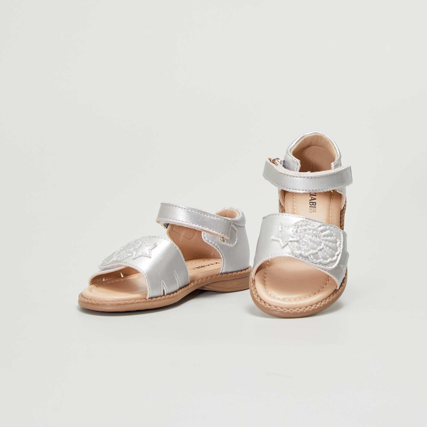 Faux leather sandals GREY