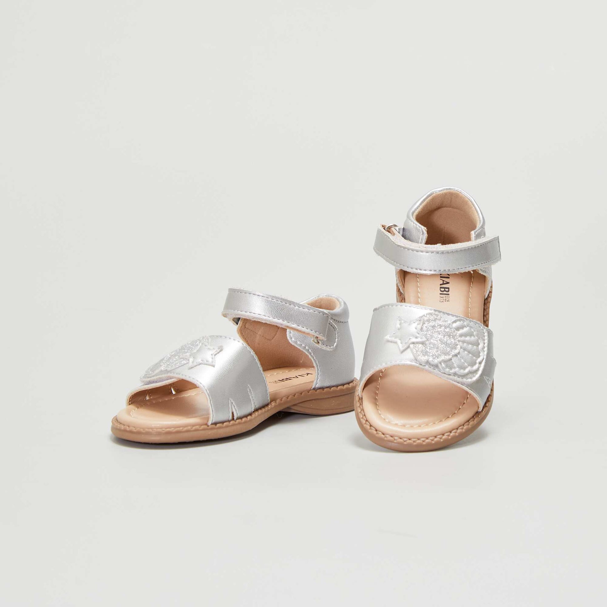 Faux leather sandals GREY