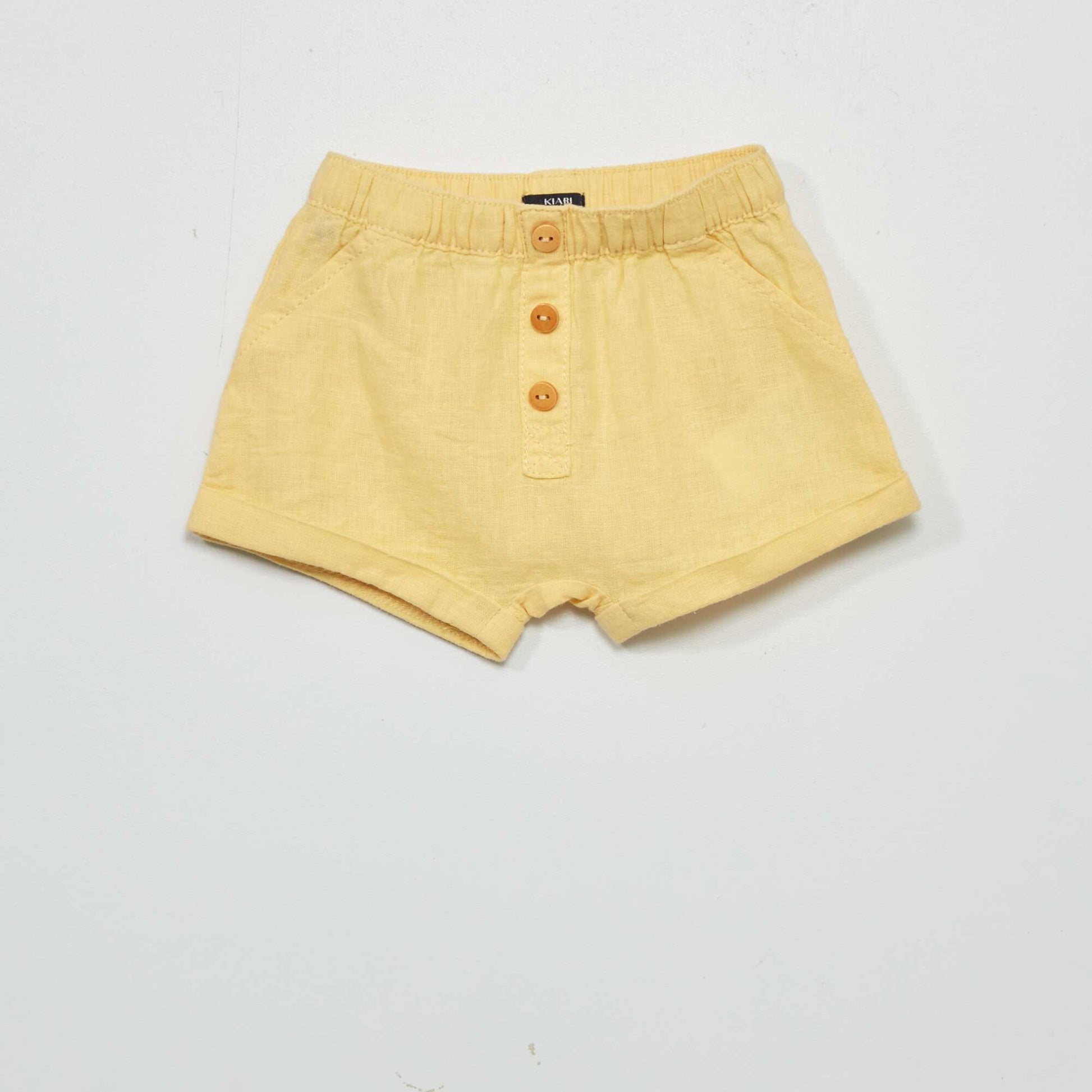 Linen shorts YELLOW