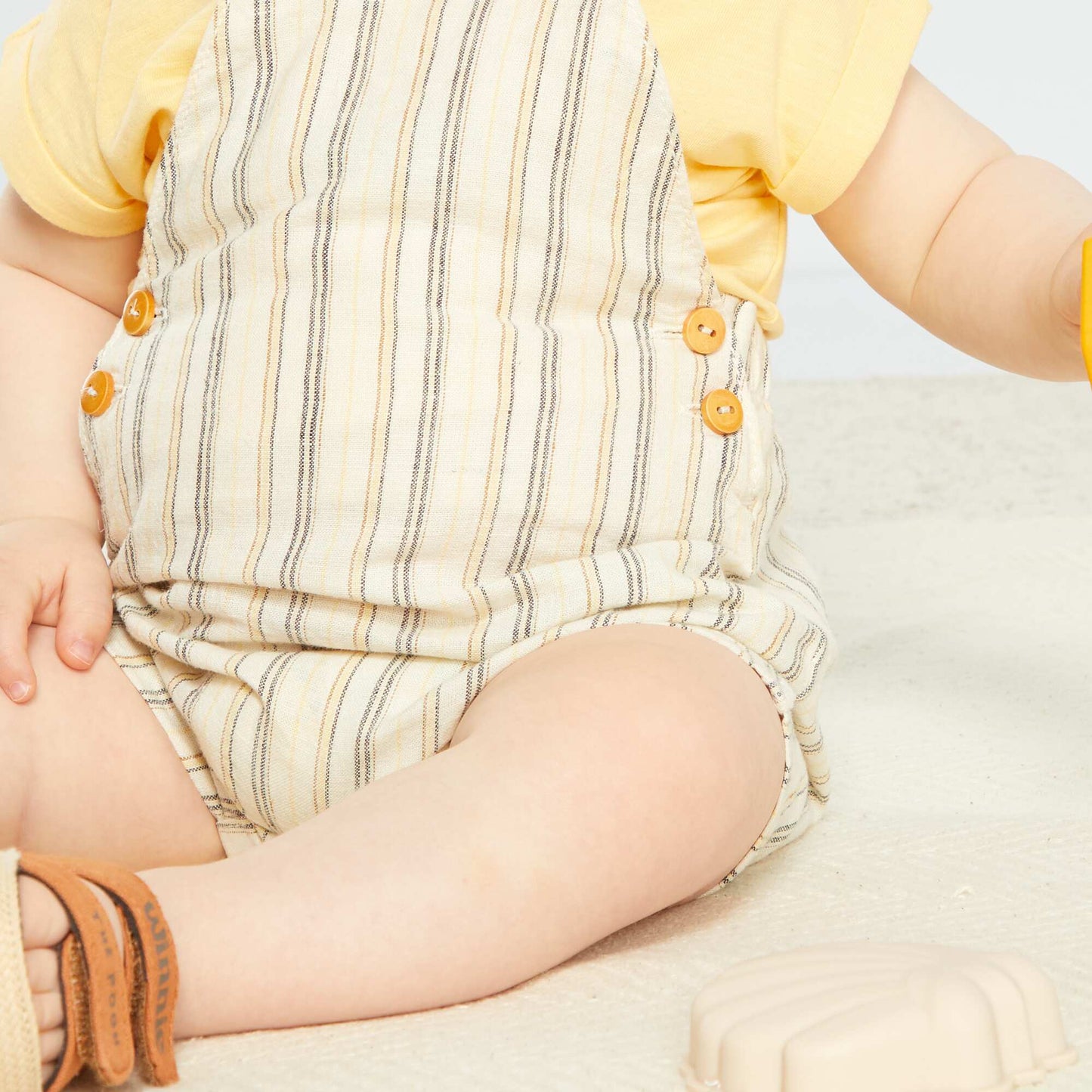 Linen dungarees WHITE