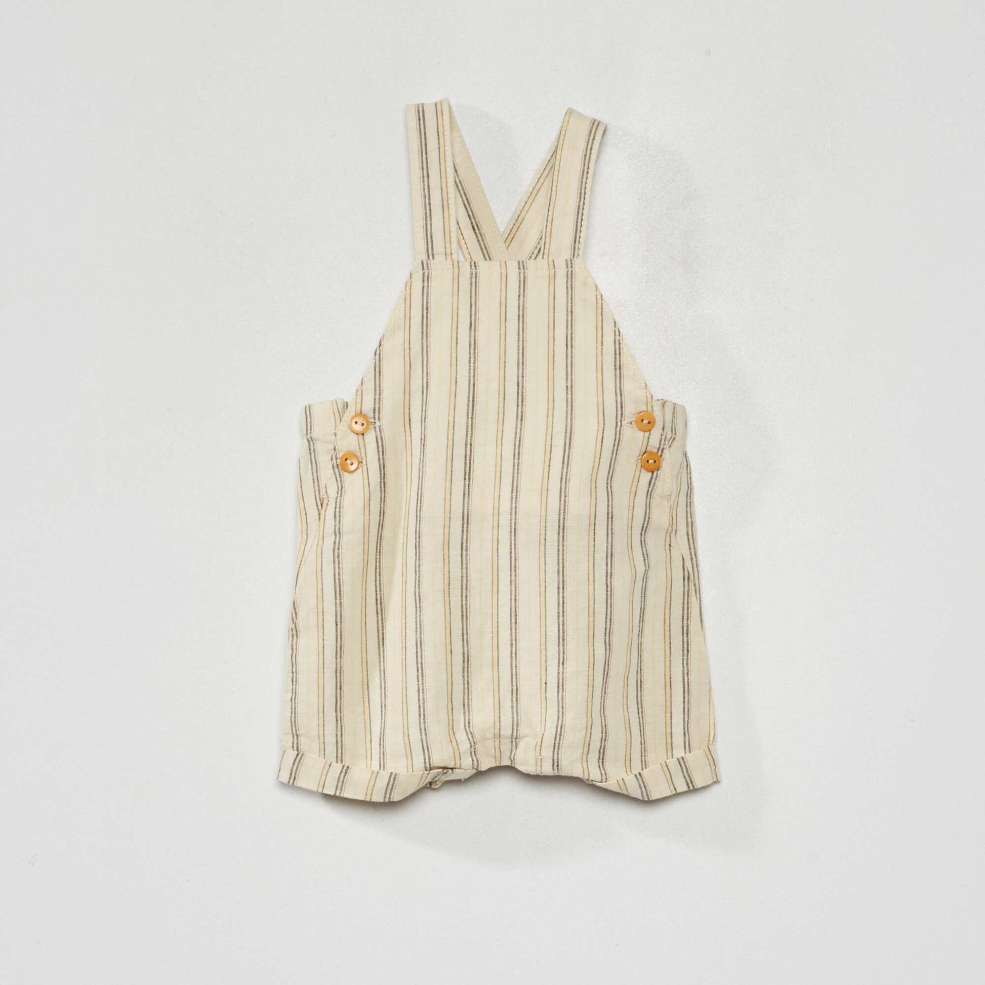 Linen dungarees WHITE