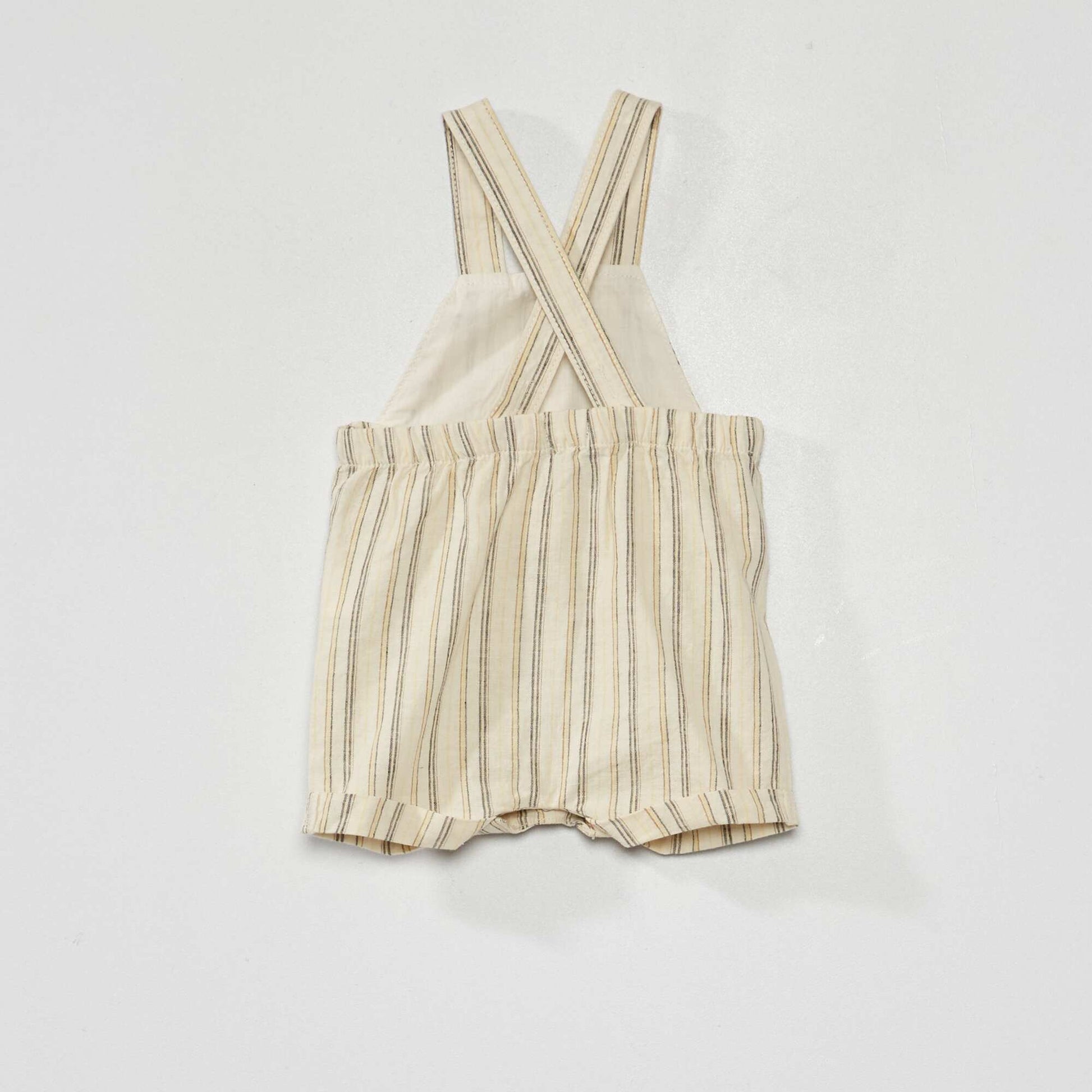 Linen dungarees WHITE
