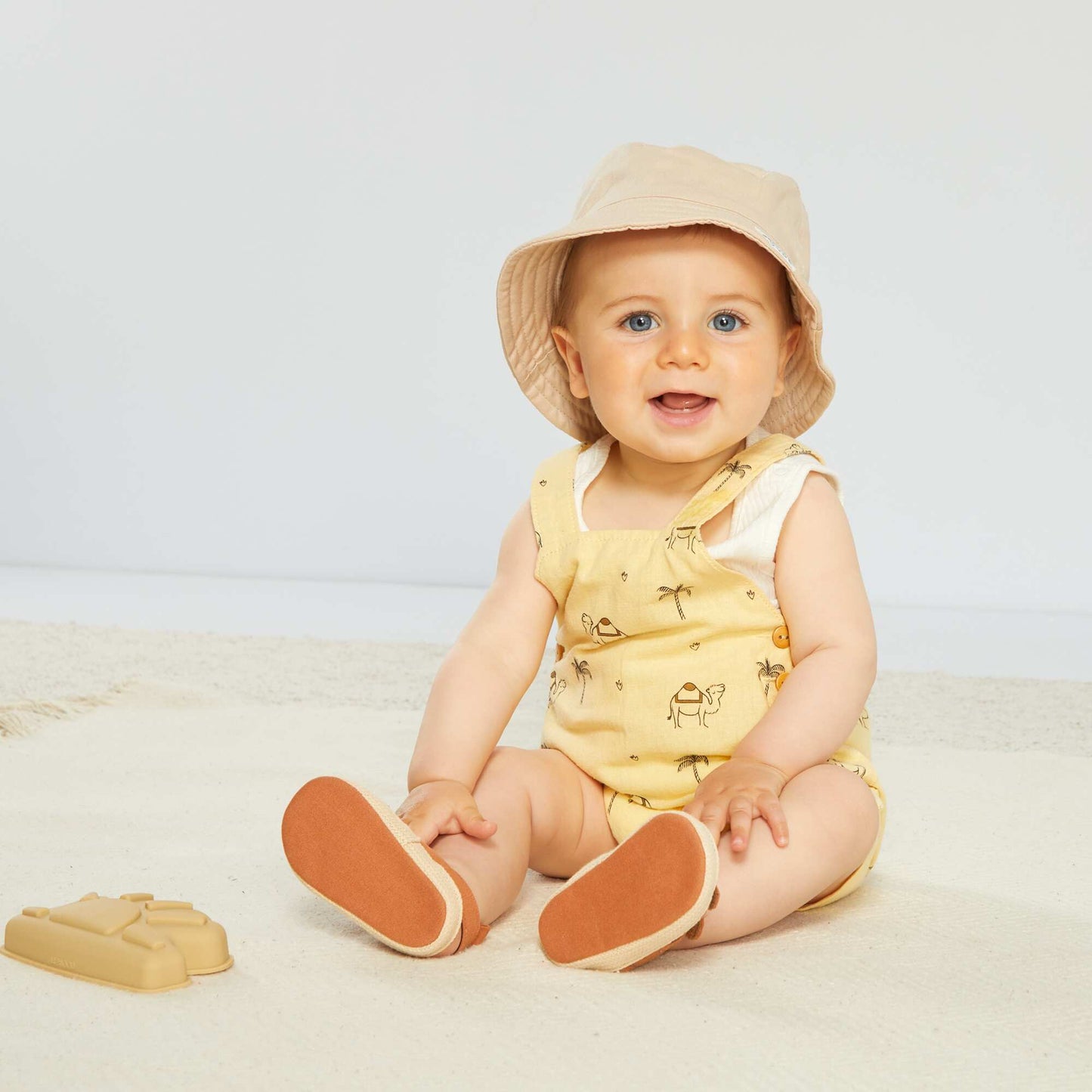 Linen dungarees YELLOW