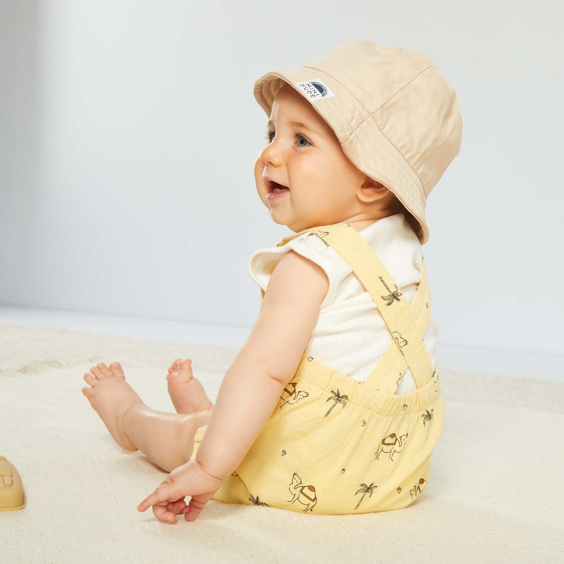 Linen dungarees YELLOW