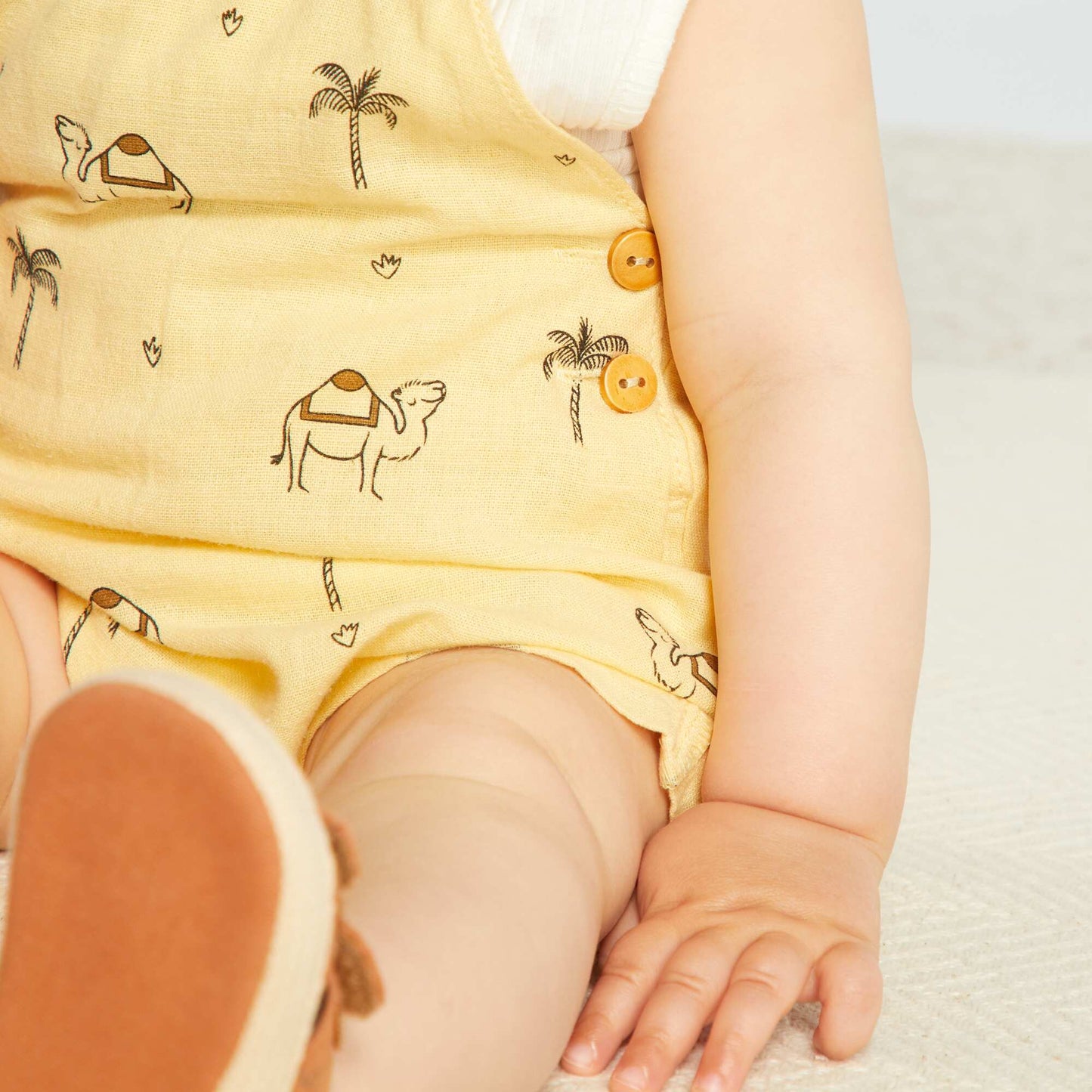 Linen dungarees YELLOW