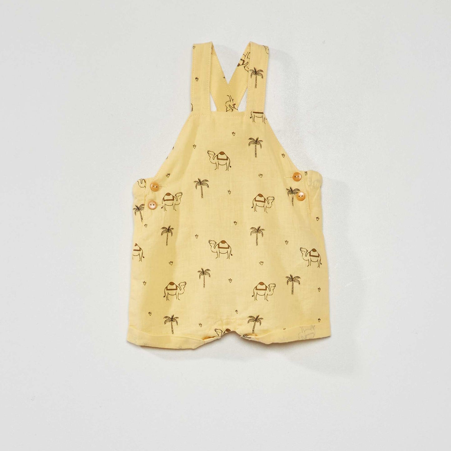 Linen dungarees YELLOW