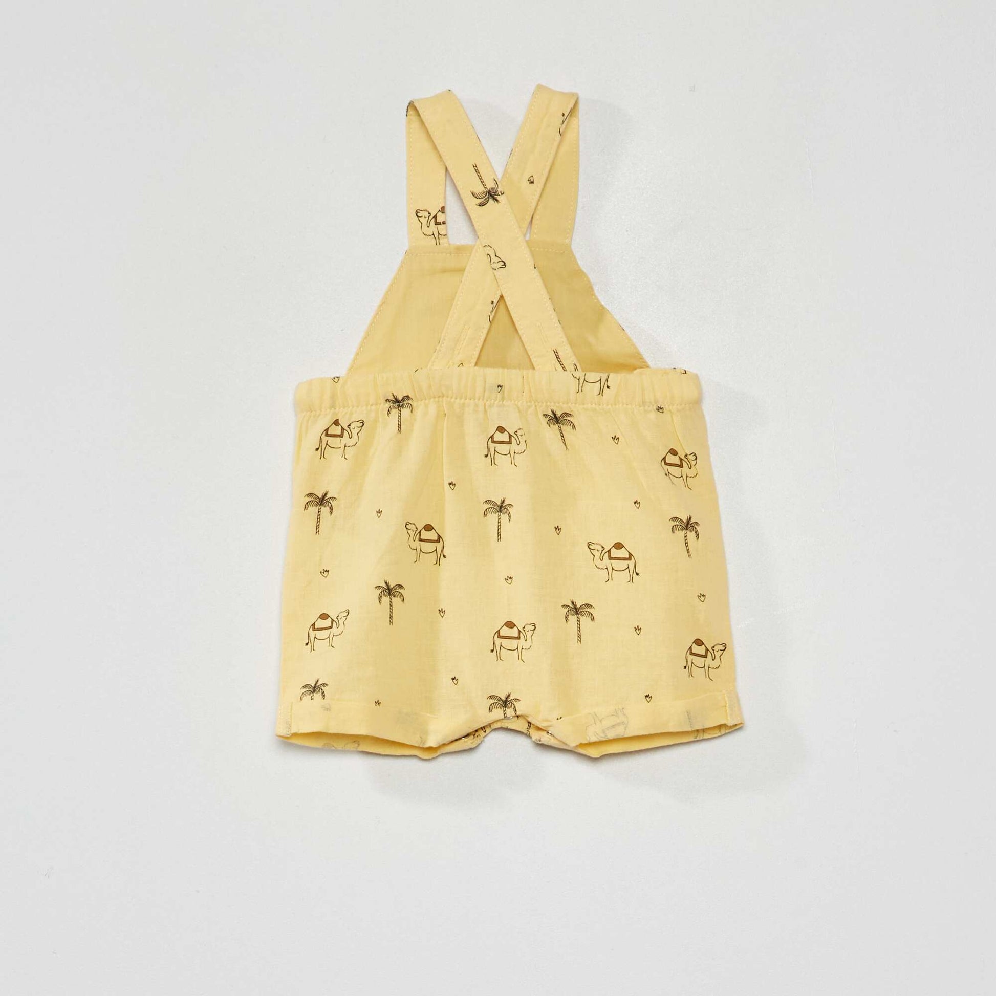 Linen dungarees YELLOW