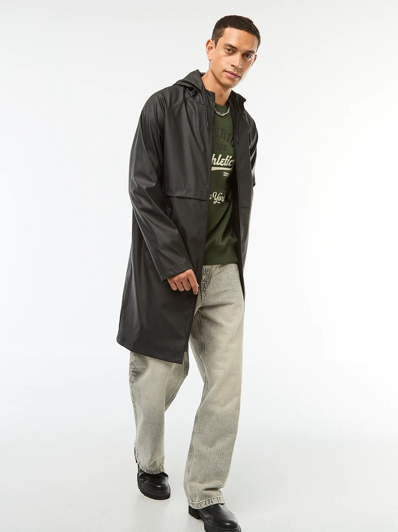 Long Hooded Wave Parka BLACK