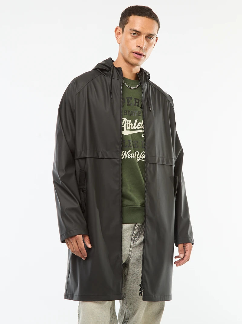 Long Hooded Wave Parka BLACK