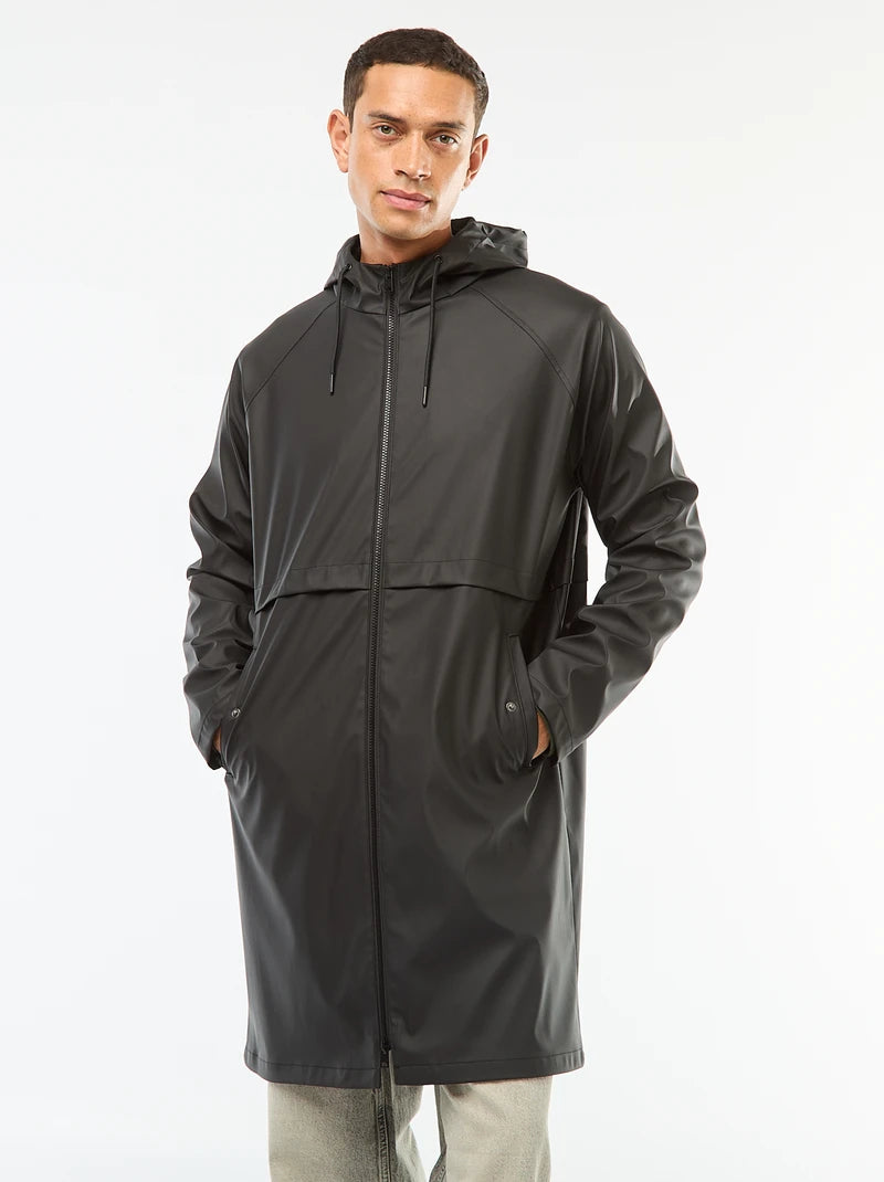 Long Hooded Wave Parka BLACK