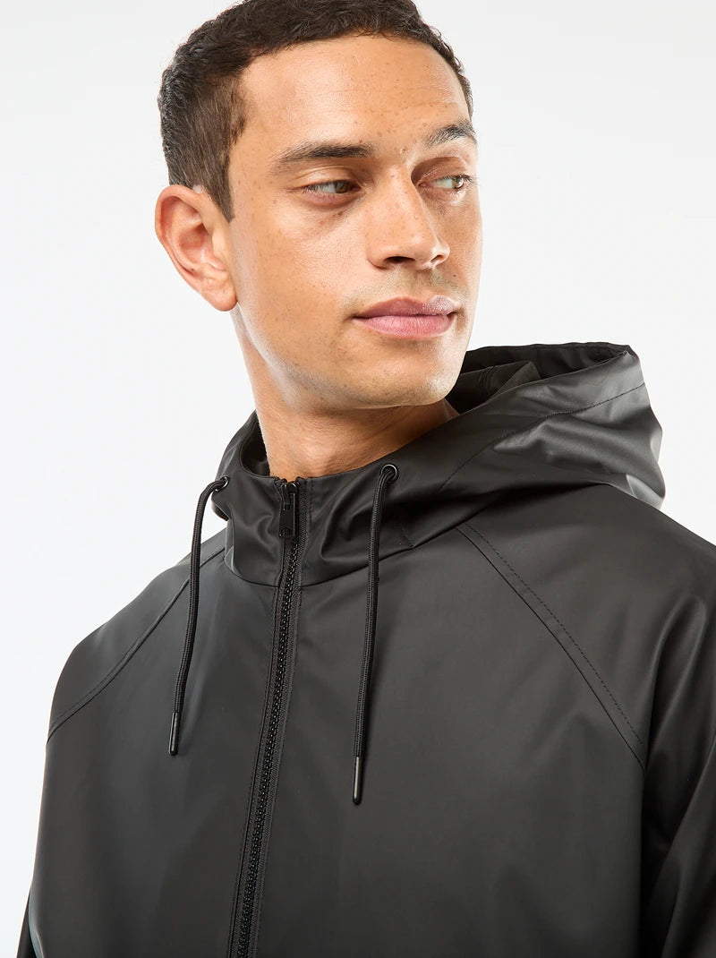 Long Hooded Wave Parka BLACK