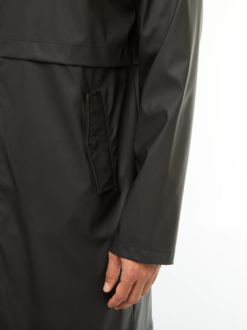 Long Hooded Wave Parka BLACK