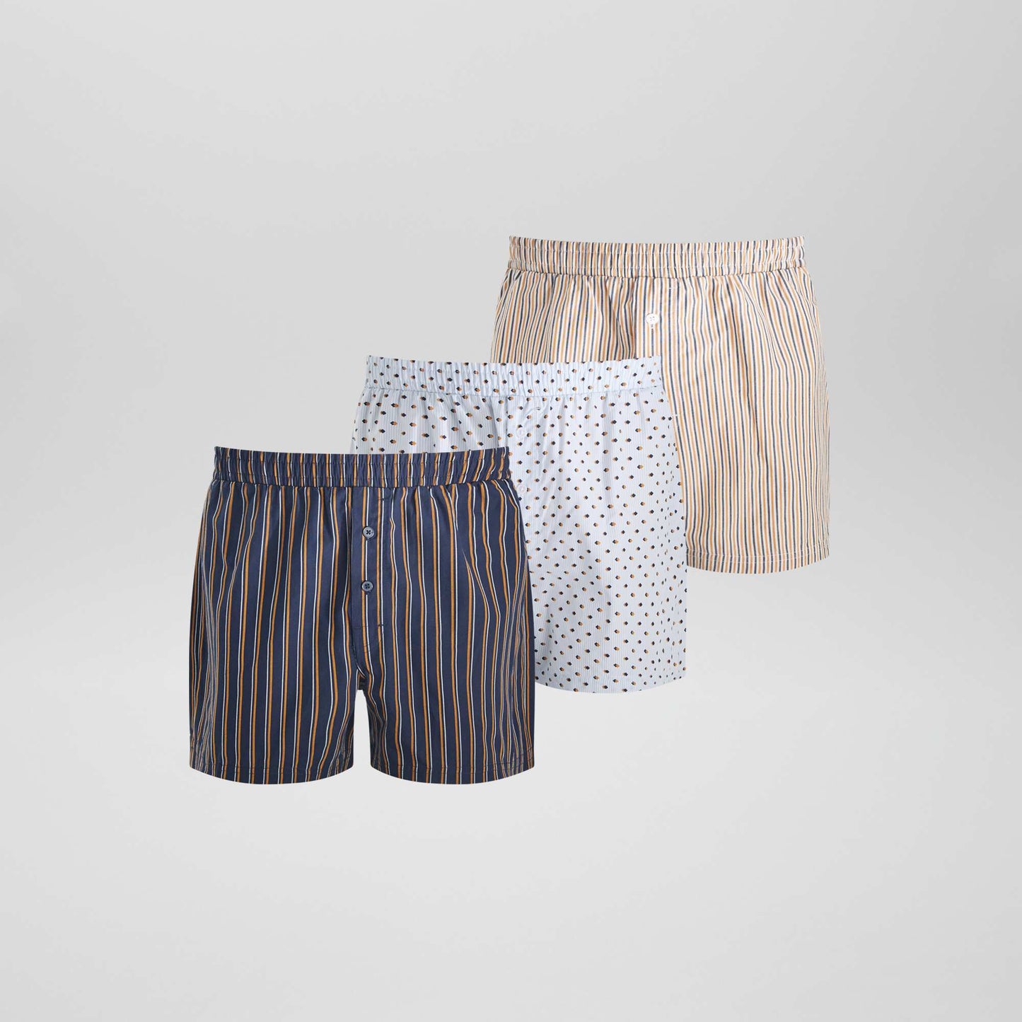 3 pairs of boxer shorts BLUE