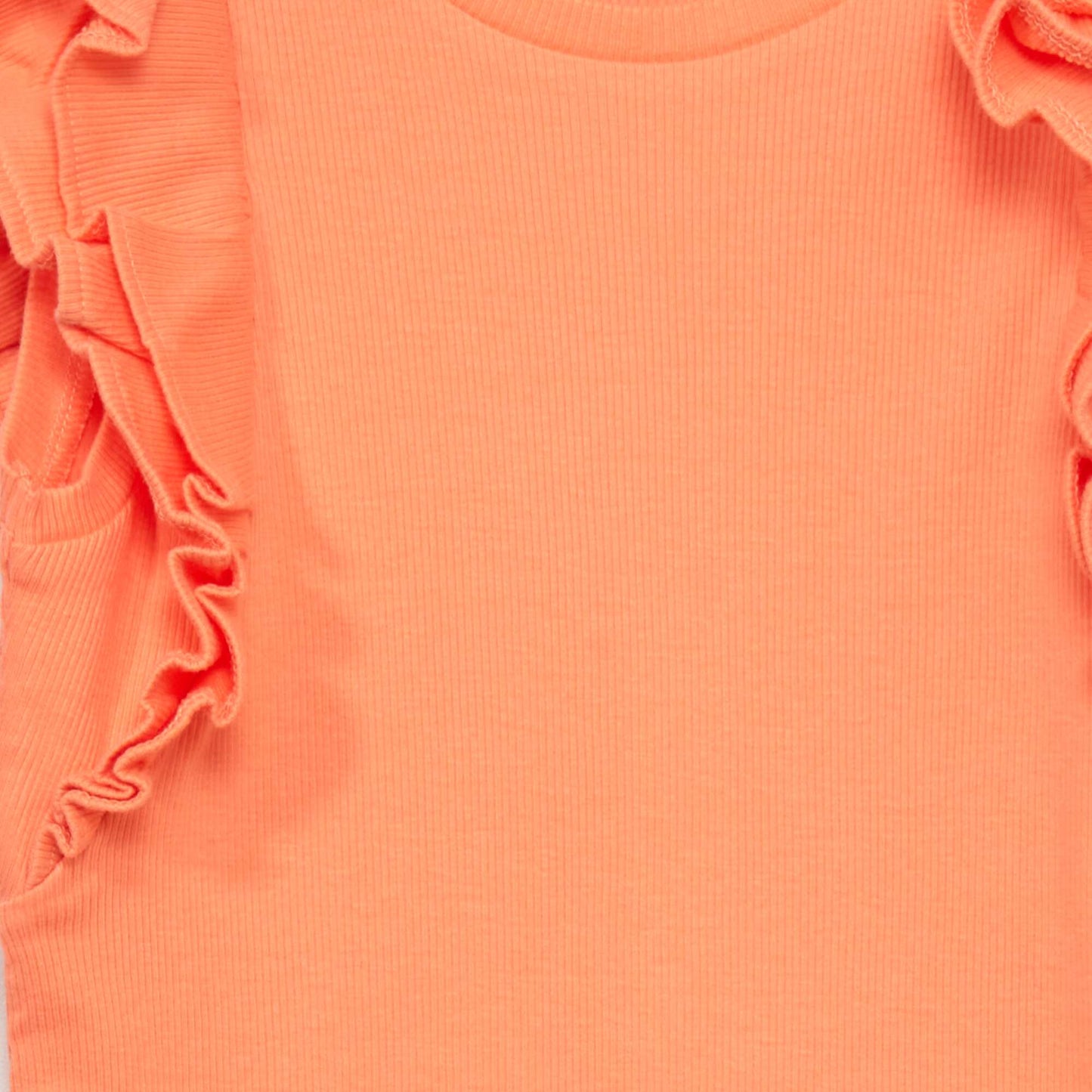 Ribbed knit dress ORANGE