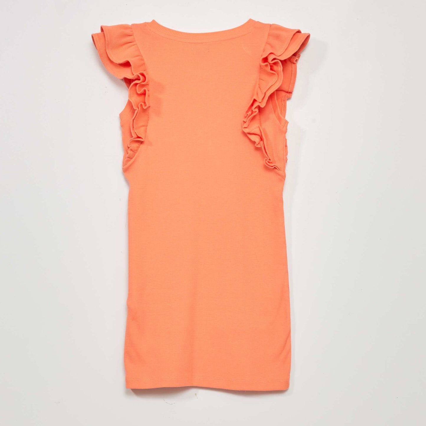 Ribbed knit dress ORANGE