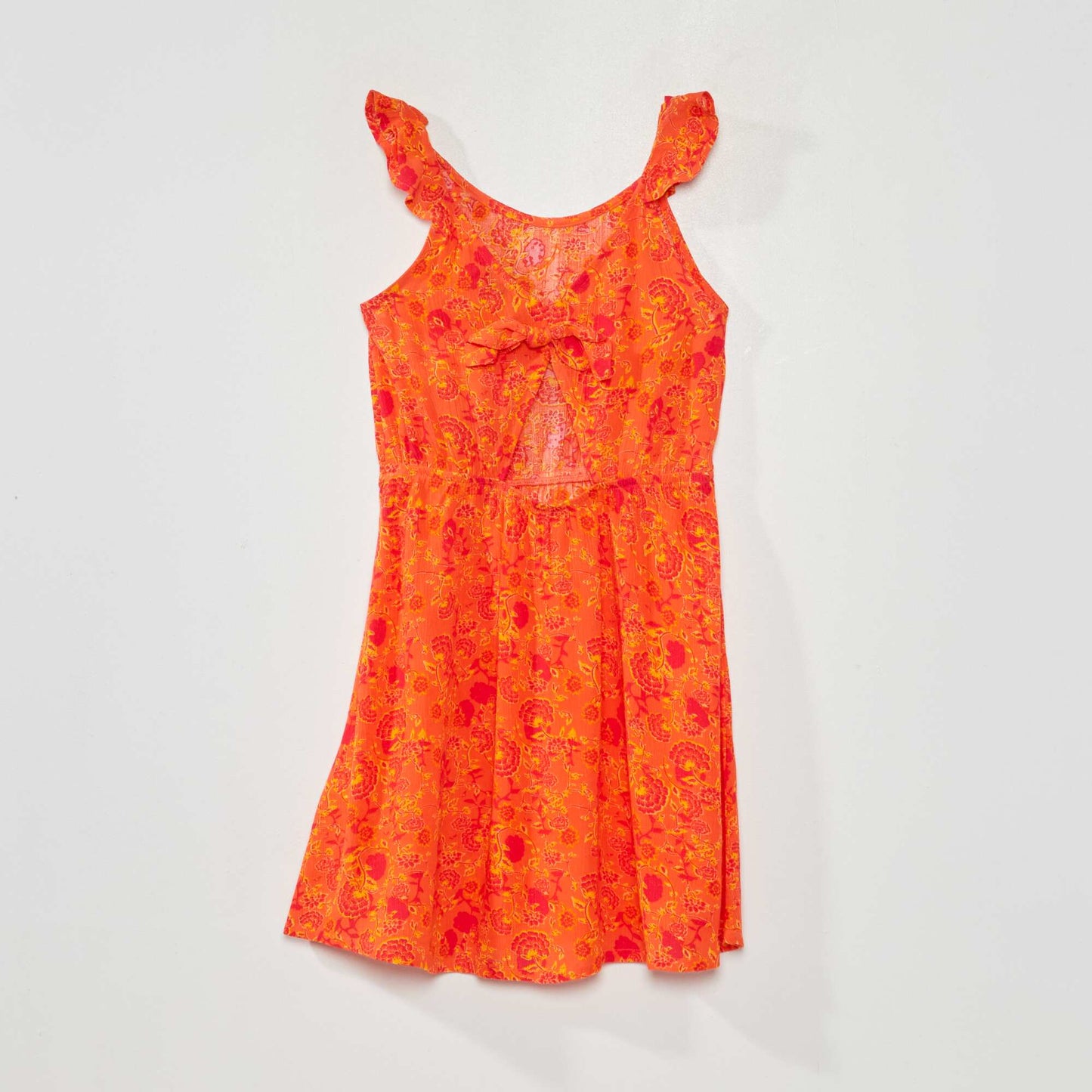 Crêpe knit dress ORANGE