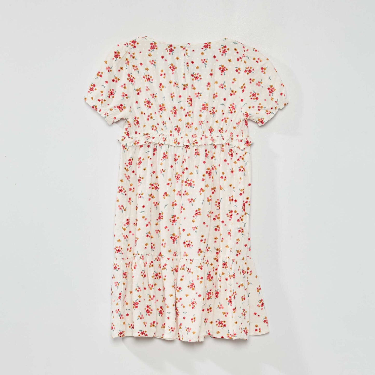 Flowing floral dress WHITE