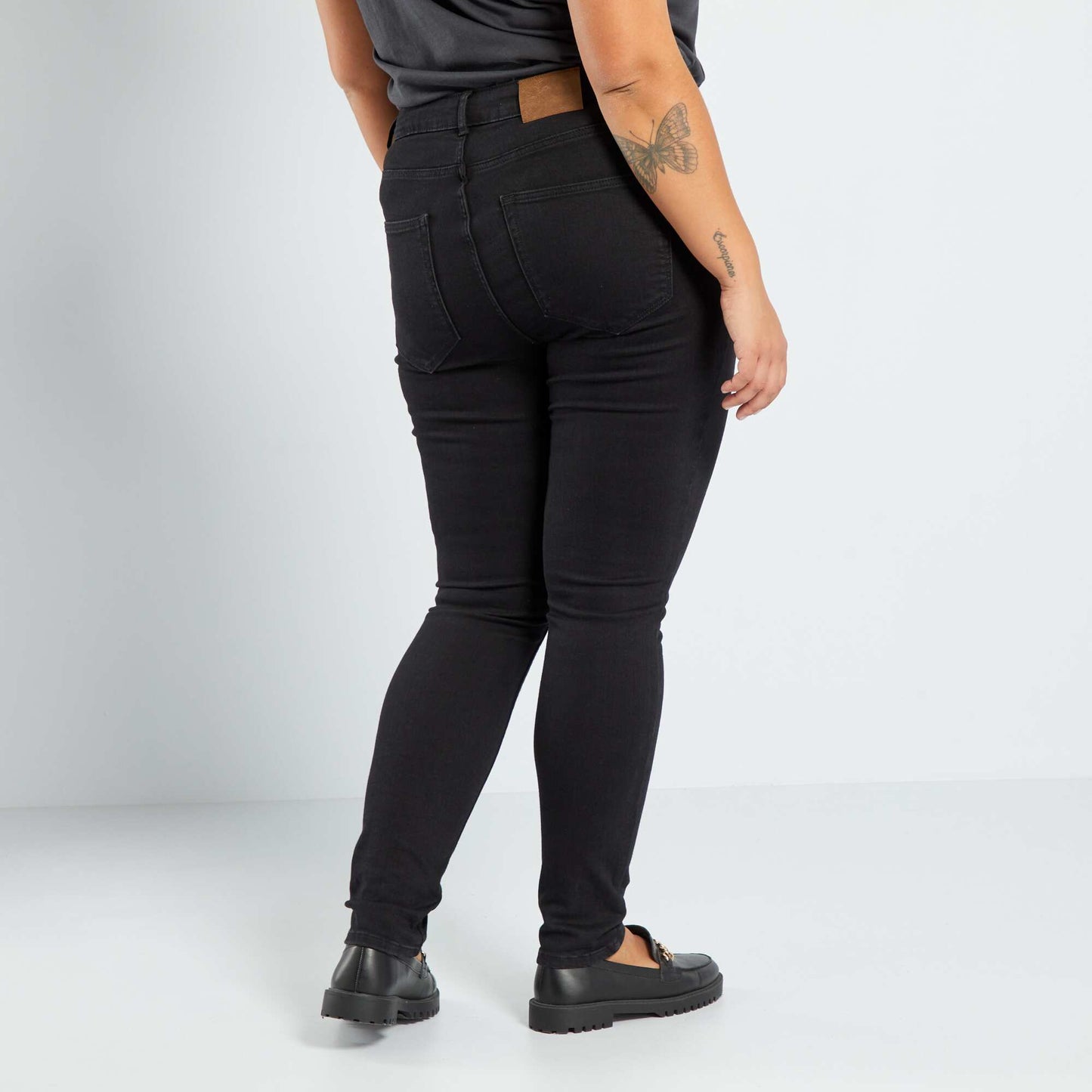 Skinny stretch trousers - 5 pockets BLACK