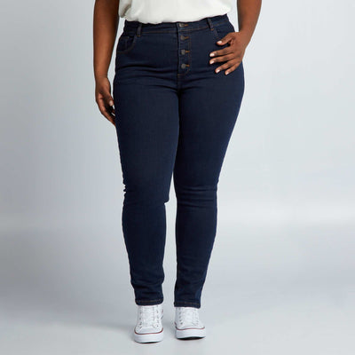 بنطلون ضيق مطاطي - 5 جيوب أزرق