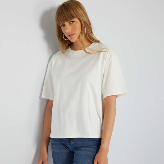 Jersey knit T-shirt White