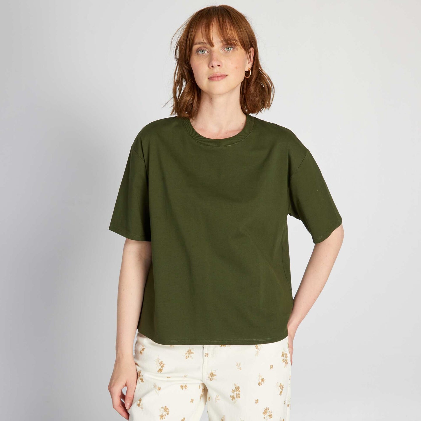 Jersey knit T-shirt GREEN