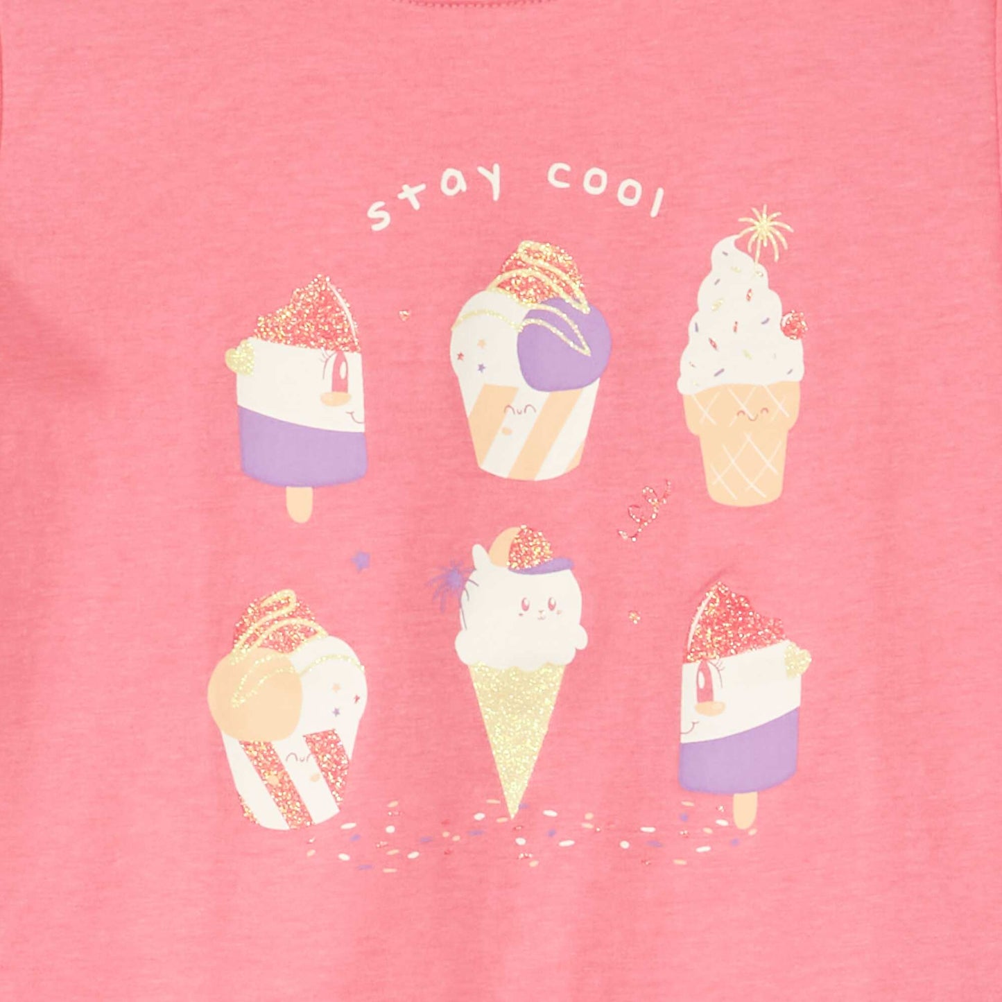 Jersey T-shirt with cute patterns PINK