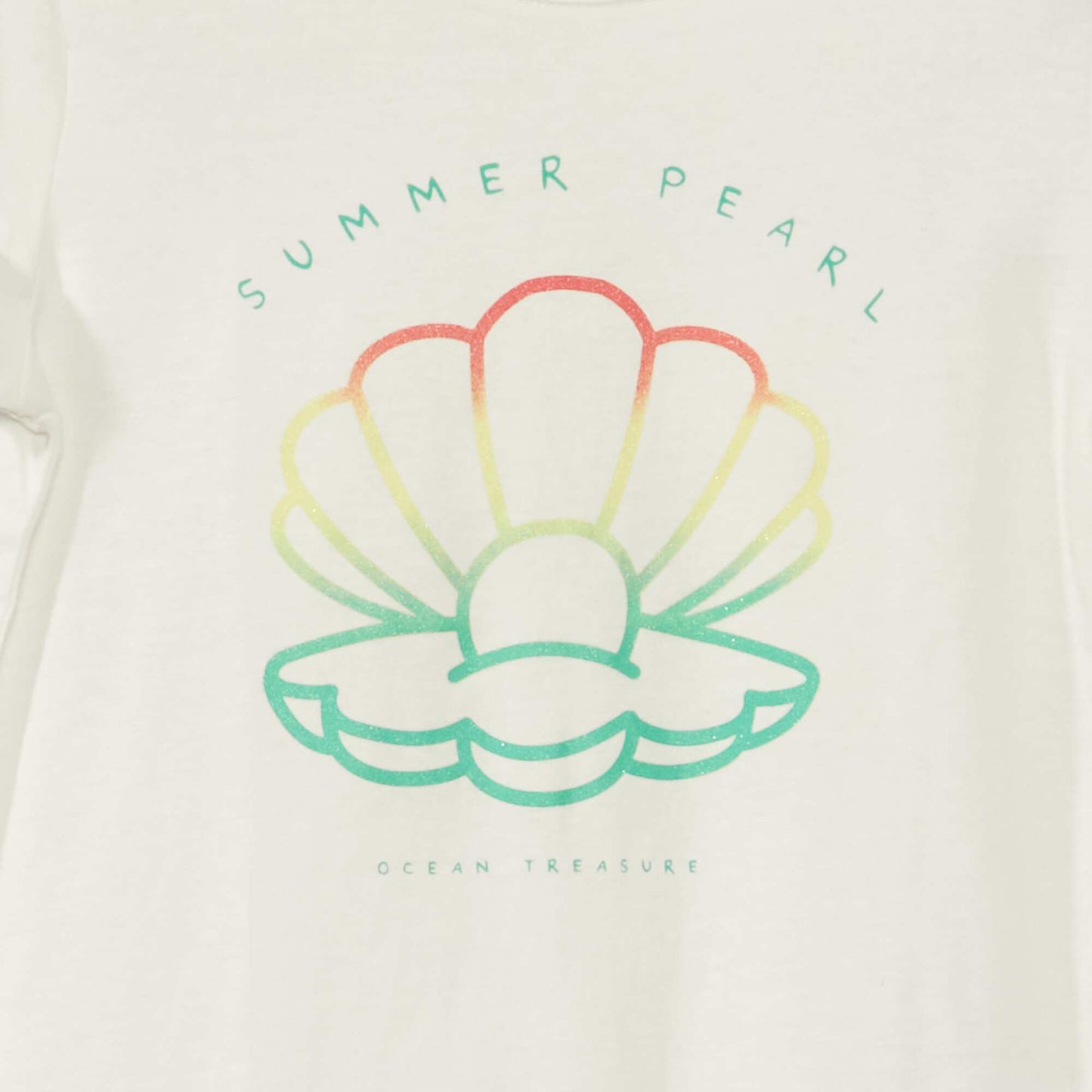 Jersey T-shirt with cute patterns WHITE