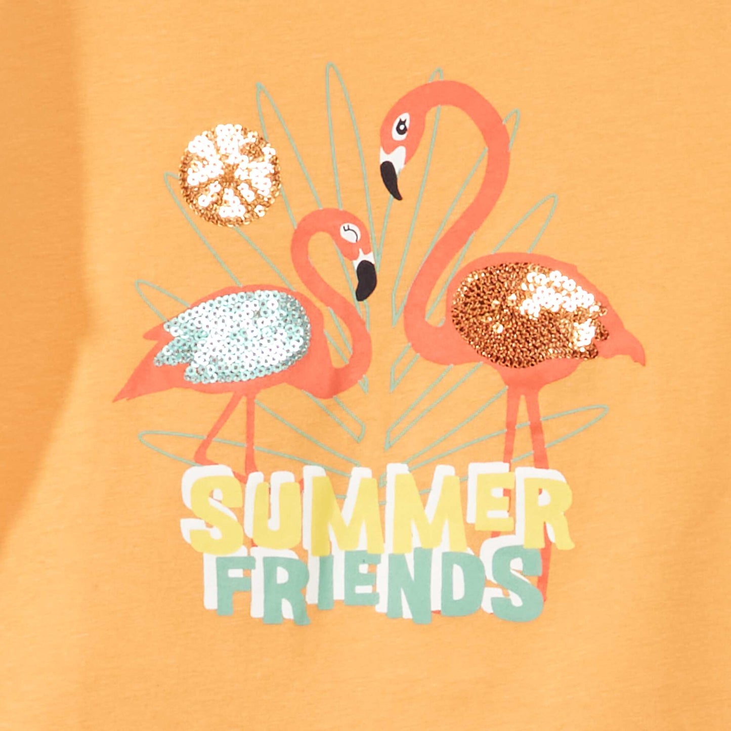 Jersey T-shirt with cute patterns ORANGE