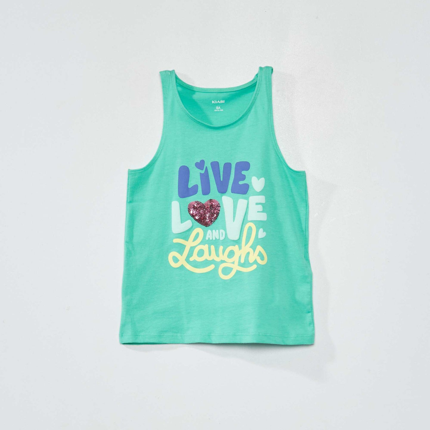 Jersey vest top with cute patterns GREEN