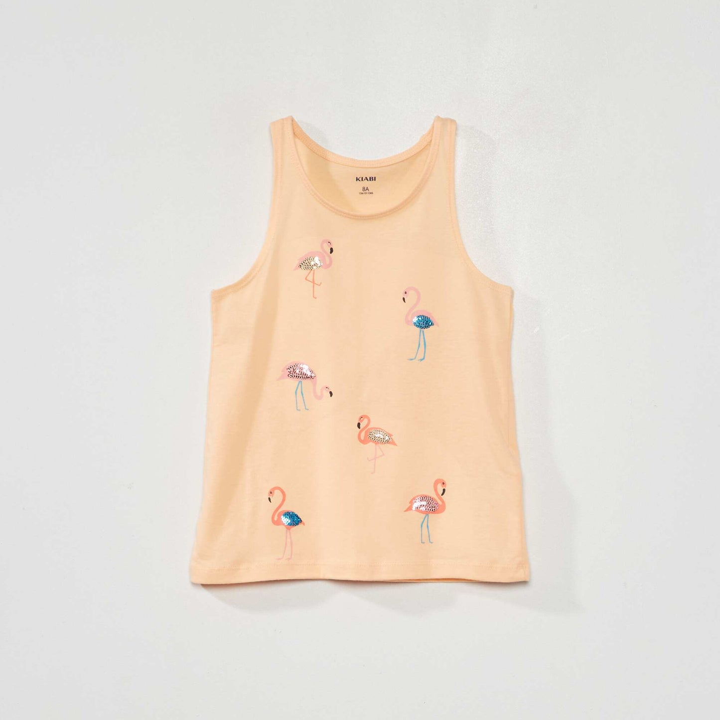 Jersey vest top with cute patterns ORANGE