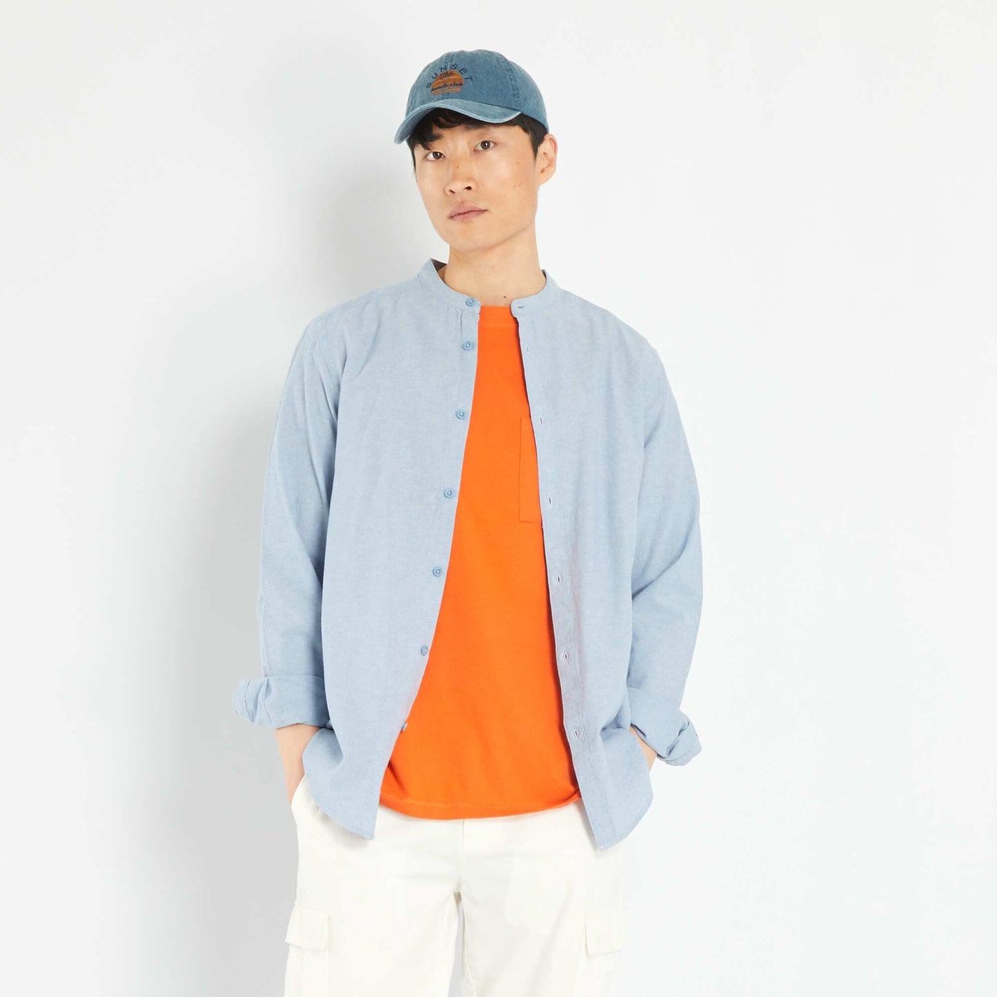 Plain lightweight shirt BLUE